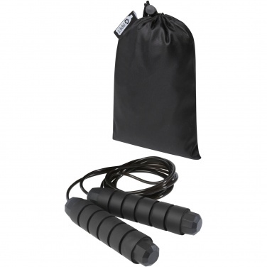 Logo trade promotional giveaways image of: Austin soft skipping rope in recycled PET pouch