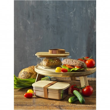 Logotrade promotional merchandise photo of: Roby glass lunch box with bamboo lid