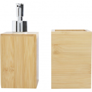Logo trade promotional items image of: Hedon 3-piece bamboo bathroom set