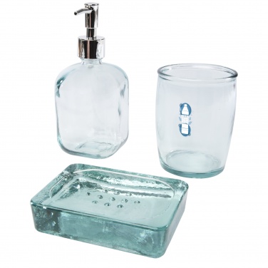 Logotrade advertising products photo of: Jabony 3-piece recycled glass bathroom set