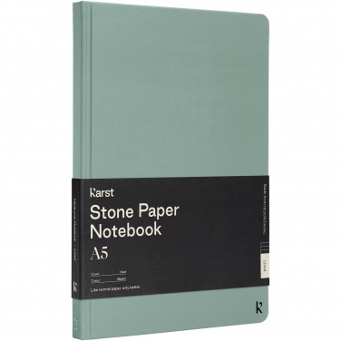 Logotrade promotional gift image of: Karst® A5 stone paper hardcover notebook - lined