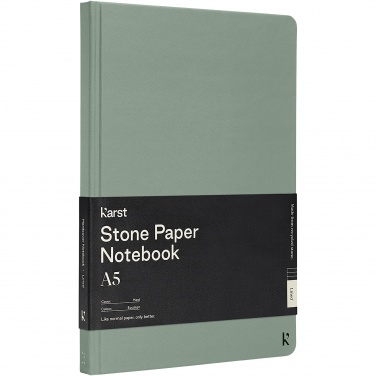 Logotrade promotional product image of: Karst® A5 stone paper hardcover notebook - lined