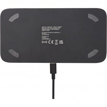 Logo trade advertising products picture of: Hybrid 15W premium dual wireless charging pad