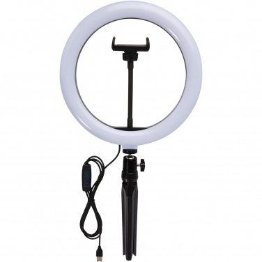 Logo trade business gift photo of: Studio ring light for selfies and vlogging with phone holder and tripod