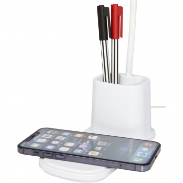 Logo trade advertising product photo of: Bright desk lamp and organizer with wireless charger