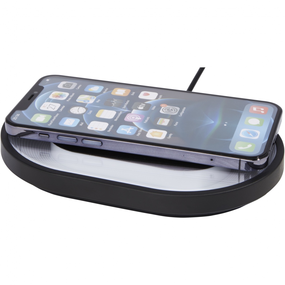Logo trade promotional merchandise picture of: Ray wireless charging pad with RGB mood light