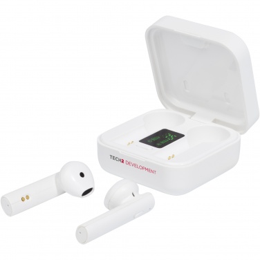 Logo trade promotional items image of: Tayo solar charging TWS earbuds 