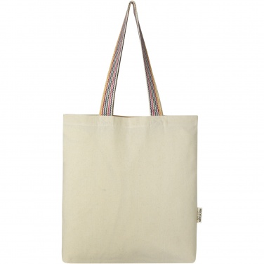 Logo trade promotional merchandise picture of: Rainbow 180 g/m² recycled cotton tote bag 5L