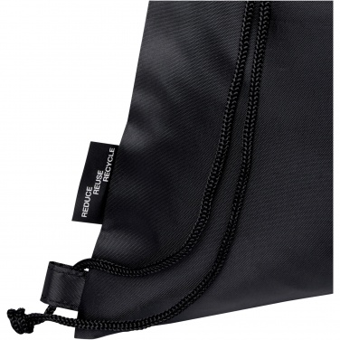 Logo trade promotional gift photo of: Ash recycled foldable drawstring bag 7L