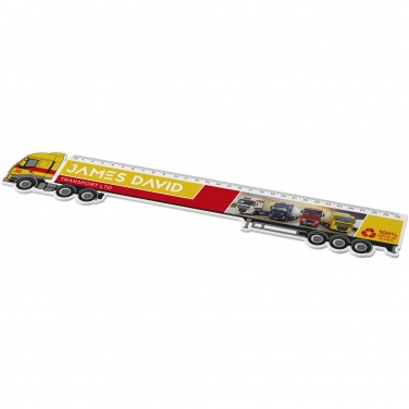 Logotrade advertising products photo of: Tait 30cm lorry-shaped recycled plastic ruler
