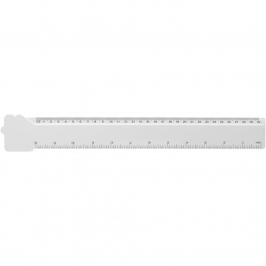 Logo trade advertising product photo of: Tait 30cm house-shaped recycled plastic ruler