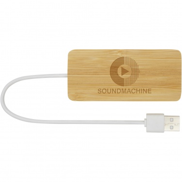 Logo trade corporate gift photo of: Tapas bamboo USB hub