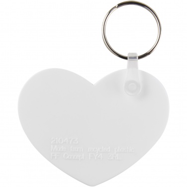 Logotrade promotional giveaways photo of: Tait heart-shaped recycled keychain