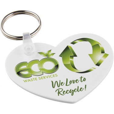 Logotrade corporate gifts photo of: Tait heart-shaped recycled keychain