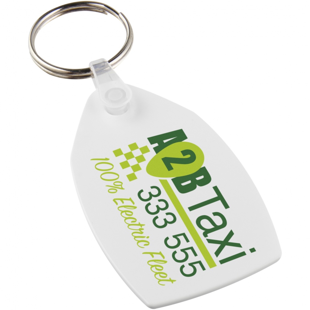 Logo trade promotional gifts image of: Tait rectangular-shaped recycled keychain