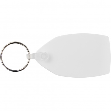Logo trade promotional merchandise image of: Tait rectangular-shaped recycled keychain
