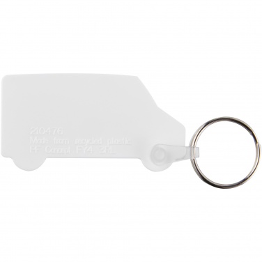 Logotrade promotional giveaway image of: Tait van-shaped recycled keychain