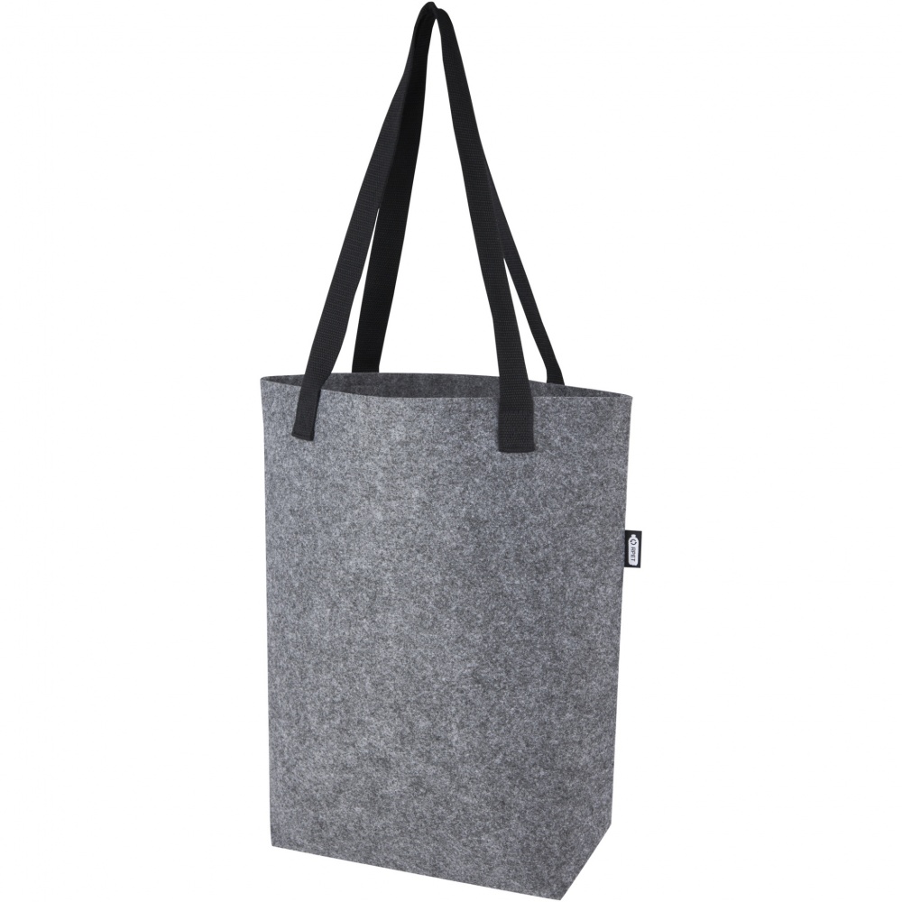 Logo trade promotional items picture of: Felta GRS recycled felt tote bag with wide bottom 12L