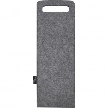 Logo trade promotional gifts image of: Felta 75 cl GRS recycled felt wine bag