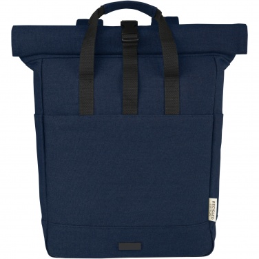 Logotrade promotional gift picture of: Joey 15” GRS recycled canvas rolltop laptop backpack 15L