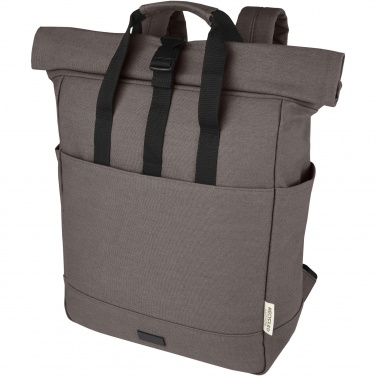 Logotrade advertising product picture of: Joey 15” GRS recycled canvas rolltop laptop backpack 15L