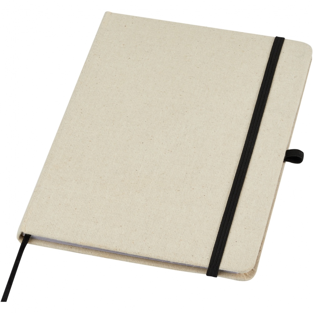 Logo trade promotional merchandise image of: Tutico organic cotton hardcover notebook