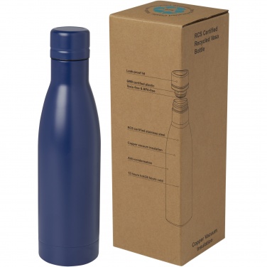 Logo trade promotional merchandise picture of: Vasa 500 ml RCS certified recycled stainless steel copper vacuum insulated bottle