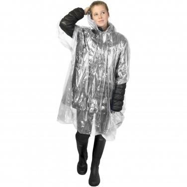 Logotrade promotional gift image of: Mayan recycled plastic disposable rain poncho with storage pouch