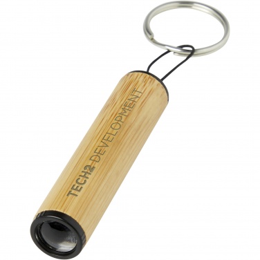 Logo trade business gift photo of: Cane bamboo key ring with light
