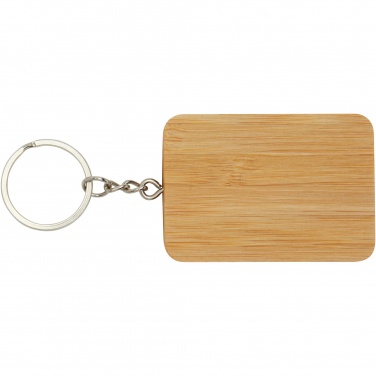 Logo trade promotional products picture of: Reel 6-in-1 retractable bamboo key ring charging cable