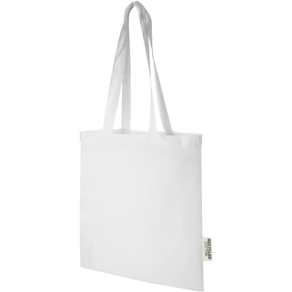 Logotrade promotional product image of: Madras 140 g/m2 GRS recycled cotton tote bag 7L