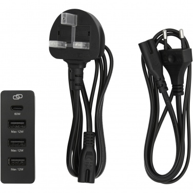 Logo trade promotional item photo of: ADAPT 72W recycled plastic PD power station