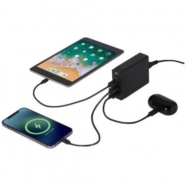Logo trade corporate gifts image of: ADAPT 72W recycled plastic PD power station