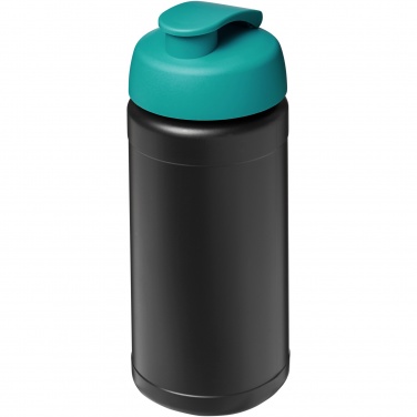 Logo trade promotional gift photo of: Baseline 500 ml recycled sport bottle with flip lid