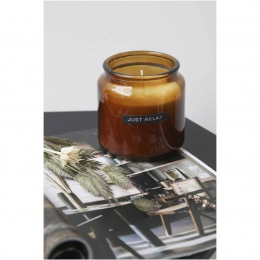 Logo trade advertising products image of: Wellmark Let's Get Cozy 650 g scented candle - cedar wood fragrance