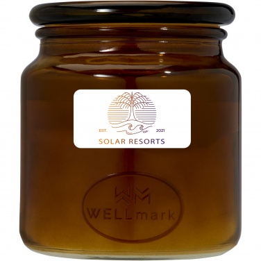 Logotrade advertising product picture of: Wellmark Let's Get Cozy 650 g scented candle - cedar wood fragrance