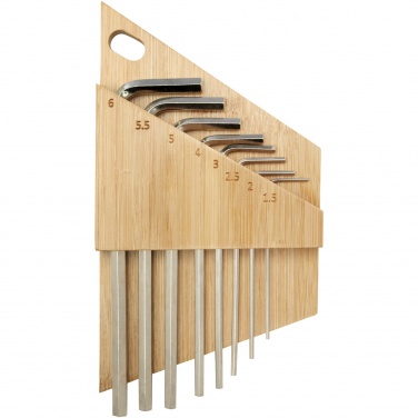 Logo trade promotional giveaway photo of: Allen bamboo hex key tool set