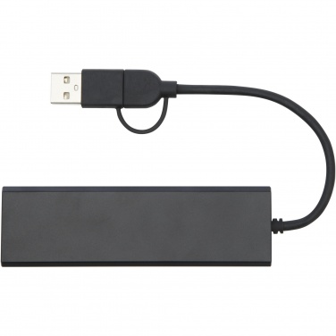 Logo trade corporate gifts image of: Rise RCS recycled aluminium USB 2.0 hub