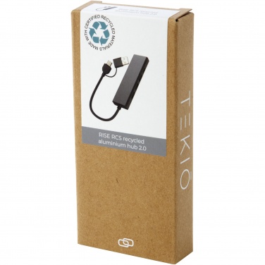 Logo trade advertising products picture of: Rise RCS recycled aluminium USB 2.0 hub