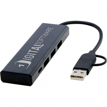 Logo trade promotional product photo of: Rise RCS recycled aluminium USB 2.0 hub