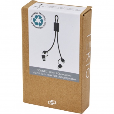 Logotrade promotional item picture of: Connect 6-in-1 RCS recycled aluminium 45W quick charge & data transfer cable
