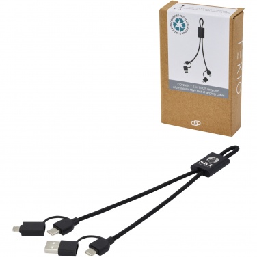 Logotrade promotional item picture of: Connect 6-in-1 RCS recycled aluminium 45W quick charge & data transfer cable