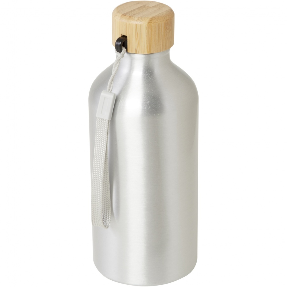Logo trade promotional merchandise photo of: Malpeza 500 ml RCS certified recycled aluminium water bottle