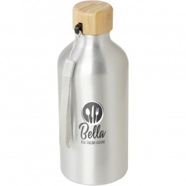 Logo trade promotional items image of: Malpeza 500 ml RCS certified recycled aluminium water bottle