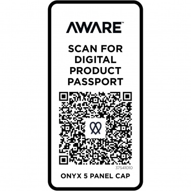 Logo trade promotional gift photo of: Onyx 5 panel Aware™ recycled cap