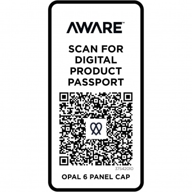 Logotrade corporate gift image of: Opal 6 panel Aware™ recycled cap