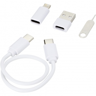 Logo trade promotional items picture of: Savvy recycled plastic modular charging cable with phone holder