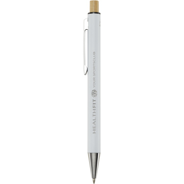 Logo trade business gifts image of: Cyrus recycled aluminium ballpoint pen (black ink)