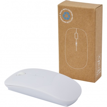 Logotrade advertising product image of: Menlo RCS recycled plastic wireless mouse 