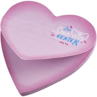 Logotrade promotional merchandise photo of: Sticky-Mate® heart-shaped recycled sticky notes